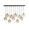 Závesná lampa 10L 124x35x60 cm RAKEL antický bronz + dymová