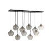 Závesná lampa 10L 124x35x60 cm RAKEL antický bronz + dymová