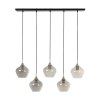 Závesná lampa 5L 104x20x120 cm RAKEL antický bronz + dymová