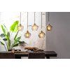 Závesná lampa 5L 104x20x120 cm RAKEL antický bronz + dymová