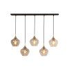 Závesná lampa 5L 104x20x120 cm RAKEL antický bronz + dymová