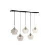 Závesná lampa 5L 104x20x120 cm RAKEL antický bronz + dymová