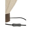 Stolová lampa Ø35x36 cm KYZO potlač dreva hnedá+ľanová prírodná