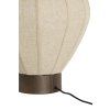 Stolová lampa Ø35x36 cm KYZO potlač dreva hnedá+ľanová prírodná