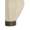 Stolová lampa Ø35x36 cm KYZO potlač dreva hnedá+ľanová prírodná