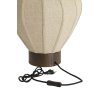 Stolová lampa Ø35x36 cm KYZO potlač dreva hnedá+ľanová prírodná