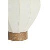 Stolová lampa Ø35x36 cm KYZO potlač dreva prírodná+ľanová krémová