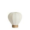 Stolová lampa Ø35x36 cm KYZO potlač dreva prírodná+ľanová krémová