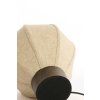 Stolová lampa Ø23x23,5 cm KYZO potlač dreva hnedá+ľanová prírodná