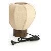 Stolová lampa Ø23x23,5 cm KYZO potlač dreva hnedá+ľanová prírodná