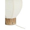 Stolová lampa Ø23x23,5 cm KYZO potlač dreva prírodná+ľanová krémová