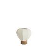 Stolová lampa Ø23x23,5 cm KYZO potlač dreva prírodná+ľanová krémová