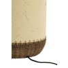 Stolová lampa Ø30,5x46 cm TIO papier béžová+ratan tmavohnedá