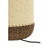 Stolová lampa Ø24x36 cm TIO papier béžová+ratan tmavohnedá