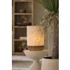 Stolová lampa Ø24x36 cm TIO papier béžová+ratan tmavohnedá