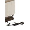 Stolová lampa 45x15x37,5 cm LECCE drevená potlač hnedá+lano krémová