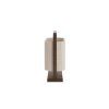 Stolová lampa 45x15x37,5 cm LECCE drevená potlač hnedá+lano krémová