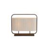 Stolová lampa 45x15x37,5 cm LECCE drevená potlač hnedá+lano krémová