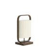 Stolová lampa 22,5x15x37,5 cm LECCE potlač dreva hnedá+lano krémová