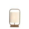 Stolová lampa 22,5x15x37,5 cm LECCE potlač dreva hnedá+lano krémová