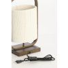 Stolová lampa 22,5x15x37,5 cm LECCE potlač dreva hnedá+lano krémová