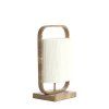 Stolová lampa 22,5x15x37,5 cm LECCE potlač dreva prírodná + lano krémová