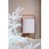 Stolová lampa 22,5x15x37,5 cm LECCE potlač dreva prírodná + lano krémová