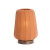 Stolová lampa Ø30x41,5 cm BIBIA potlač dreva tmavohnedá+terara