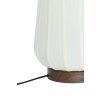 Stolová lampa Ø20x29 cm BIBIA, potlač dreva, tmavohnedá+biela