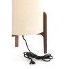 Stolová lampa Ø28x44 cm LITTO tmavohnedá+ľanová prírodná