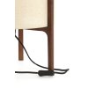 Stolová lampa Ø22x33 cm LITTO tmavohnedá+ľanová prírodná