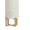 Stolová lampa 16,5x16,5x39 cm WYN potlač dreva prírodná+ľanová krémová
