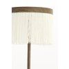 Stolová lampa LED Ø17x35 cm DINY potlač dreva tmavohnedá+krémová