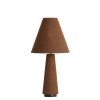 Stolná lampa Ø30x61 cm DEVIA bouclé hnedá