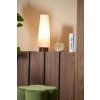 Stolová lampa Ø19x52,5 cm, drevená potlač HOWIE tmavohnedá+krémová
