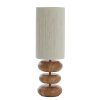 Stolová lampa Ø22x67,5 cm DANIALO potlač dreva prírodná+lano krémová