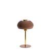 Stolová lampa Ø22x34 cm SURIN lesklá tmavohnedá+zlatá