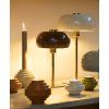 Stolová lampa Ø22x34 cm SURIN lesklá tmavohnedá+zlatá