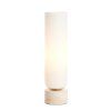 Stolová lampa Ø12x47 cm RYLANO sklo mliečna+piesková+antický bronz