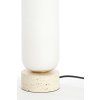 Stolová lampa Ø12x35 cm RYLANO sklo mliečna+piesková+antický bronz