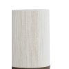 Stolová lampa Ø22,5x50 cm DANIA drevená potlač hnedá+lano krémová