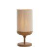 Stolová lampa Ø22,5x50 cm DANIA potlač dreva prírodná + lano krémová