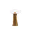 Stolová lampa Ø30x45 cm PLEAT sklo číre+zlaté