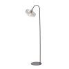 Stojaca lampa 45x29,5x160 cm SOLNA matná čierna + dymové sklo
