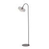 Stojaca lampa 45x29,5x160 cm SOLNA matná čierna + dymové sklo