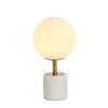 Stolová lampa Ø20x35 cm MEDINA antický bronz + matné biele sklo