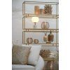 Stolová lampa Ø20x35 cm MEDINA antický bronz + matné biele sklo