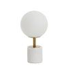 Stolová lampa Ø20x35 cm MEDINA antický bronz + matné biele sklo