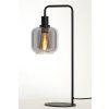 Stolová lampa 27x18x58 cm LEKAR čierna + dymové sklo