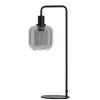 Stolová lampa 27x18x58 cm LEKAR čierna + dymové sklo